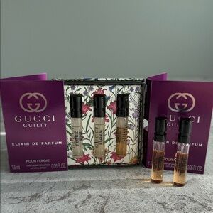 Gucci Guilty Elixir de Parfum Sample Set – Plum and Gold